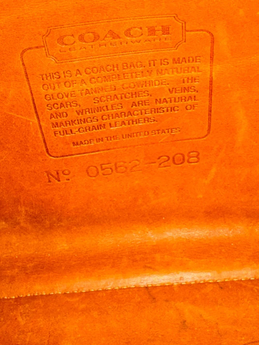 Vintage Coach Logan British Tan Crossbody Leather Bag 9907 - Picture 7 of 11